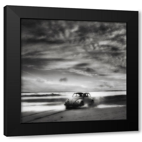 Back To The Future ... Black Modern Wood Framed Art Print with Double Matting by Depaepe, Yvette