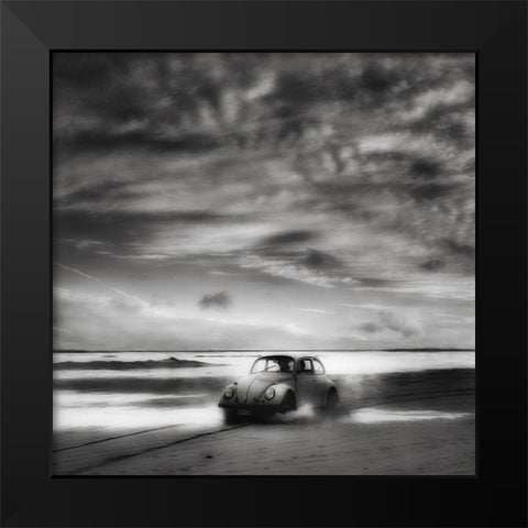Back To The Future ... Black Modern Wood Framed Art Print by Depaepe, Yvette