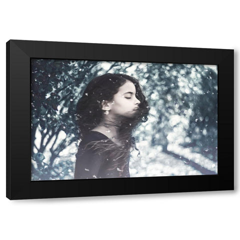 Free Spirit Black Modern Wood Framed Art Print with Double Matting by Rozenzvig, Carmit