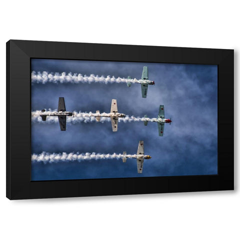 The Aerostars Black Modern Wood Framed Art Print with Double Matting by Saglien, Knut