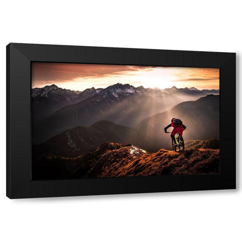 Just Ride ... Black Modern Wood Framed Art Print with Double Matting by Bertoncelj, Sandi