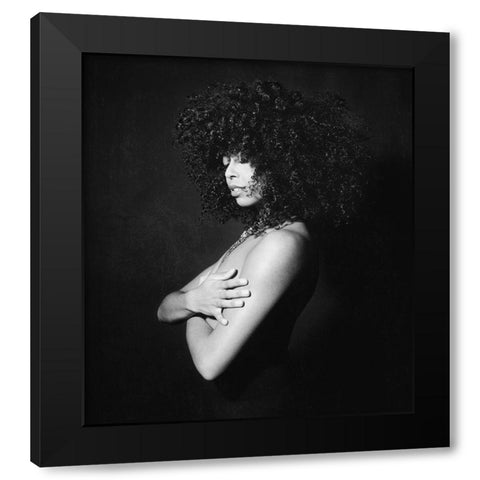 Wishfull... Black Modern Wood Framed Art Print by Dijck, Bianca