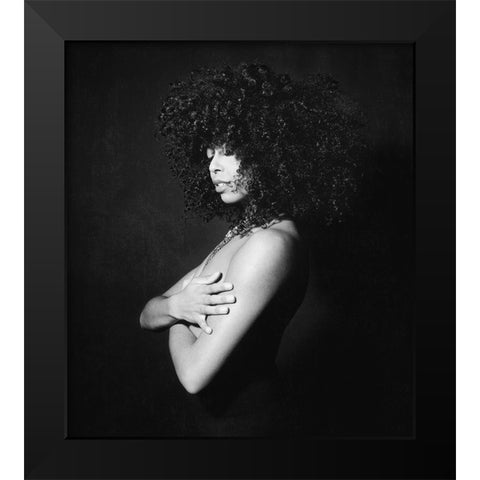 Wishfull... Black Modern Wood Framed Art Print by Dijck, Bianca