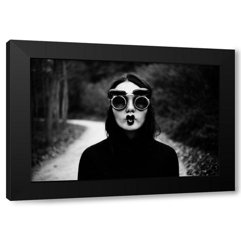 Untitled Black Modern Wood Framed Art Print with Double Matting by Jovanovic, Koki