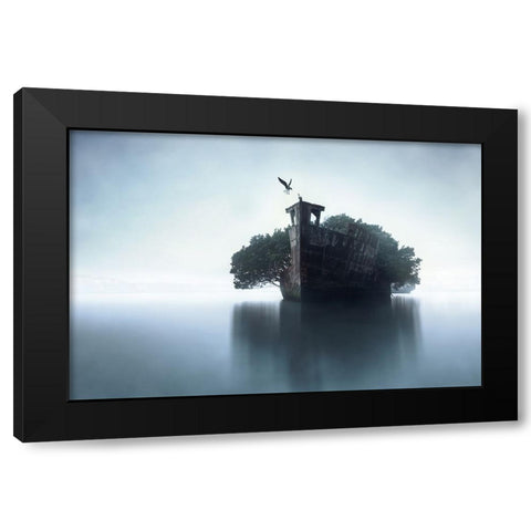 100 Years Later Black Modern Wood Framed Art Print by F, Terry