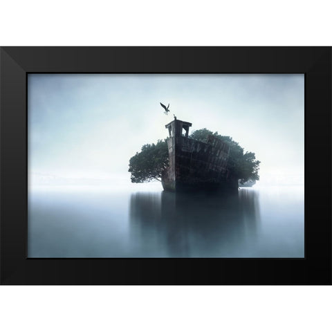 100 Years Later Black Modern Wood Framed Art Print by F, Terry