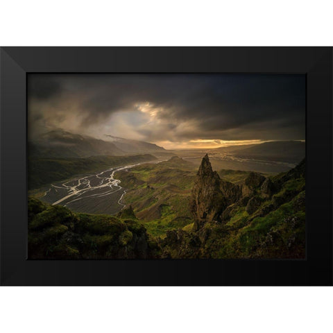Valahnaokur Black Modern Wood Framed Art Print by Kruczynski, Wojciech