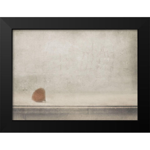 Solitude Stands By The Window Black Modern Wood Framed Art Print by Devos, Delphine