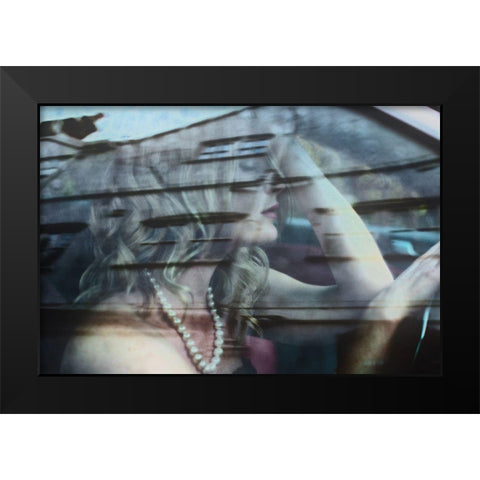 Gloomy Drive Ahead Black Modern Wood Framed Art Print by Dixon, Colin