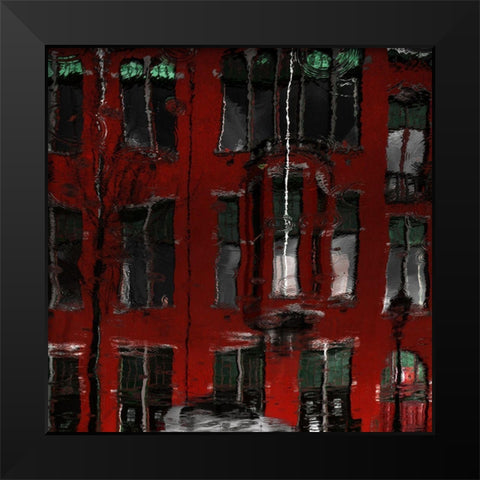 Red House Reflections Black Modern Wood Framed Art Print by Claes, Gilbert