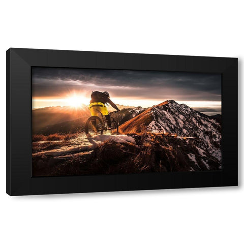 Take A Ride On The Sunny Side Black Modern Wood Framed Art Print by Bertoncelj, Sandi