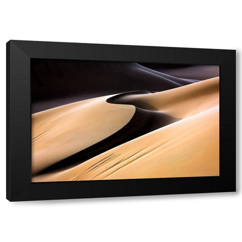 S Black Modern Wood Framed Art Print by Momeni, Mohammadreza
