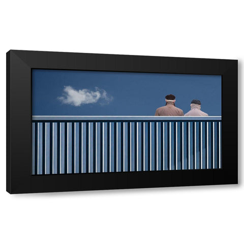 The Fence Black Modern Wood Framed Art Print by Vangindertael, Luc