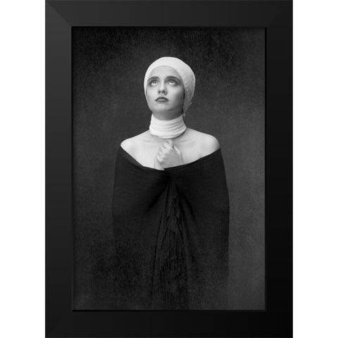 Negin Black Modern Wood Framed Art Print by Mokhtari, Mehdi