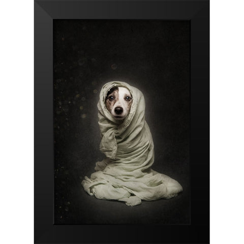 Wrapped Black Modern Wood Framed Art Print by Willers, Heike