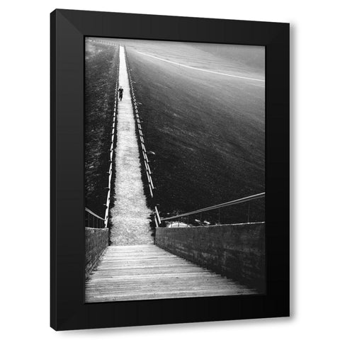 Untitled Black Modern Wood Framed Art Print with Double Matting by Kos, Rafael