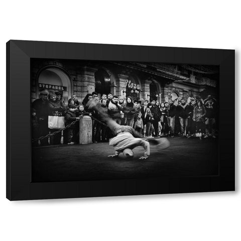 Untitled Black Modern Wood Framed Art Print with Double Matting by Grambone, Antonio