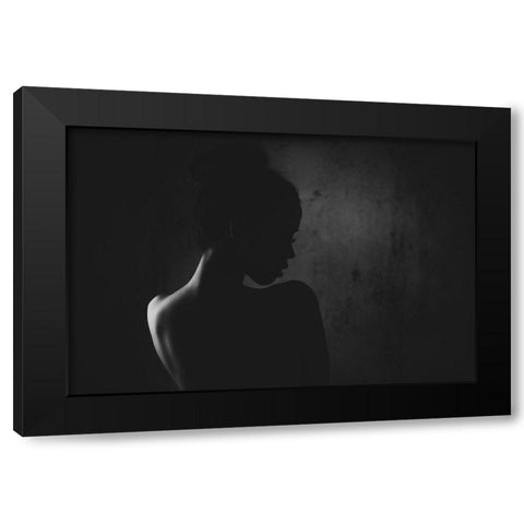 Sensual Connection Black Modern Wood Framed Art Print by Putranto, Arief