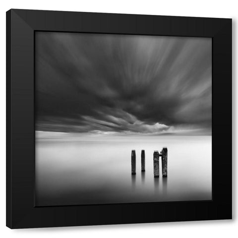 Time After Time Black Modern Wood Framed Art Print with Double Matting by Digalakis, George