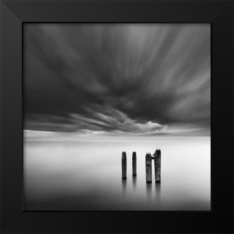 Time After Time Black Modern Wood Framed Art Print by Digalakis, George
