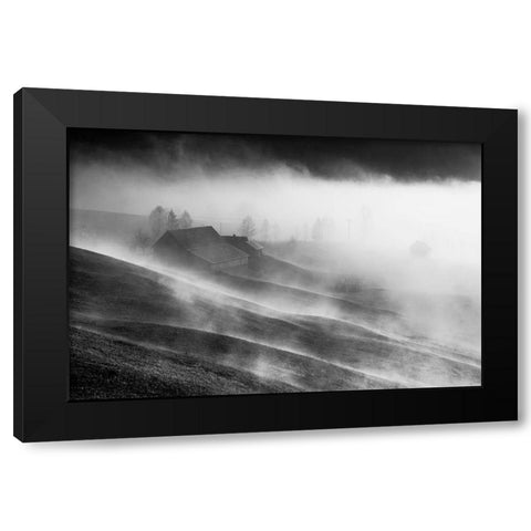 Magic Morning Black Modern Wood Framed Art Print by Dorin Lucian, Sveduneac