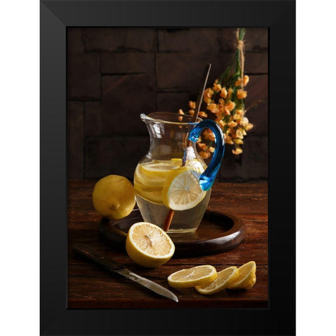 Life And Lemons... Black Modern Wood Framed Art Print by Laercio, Luiz