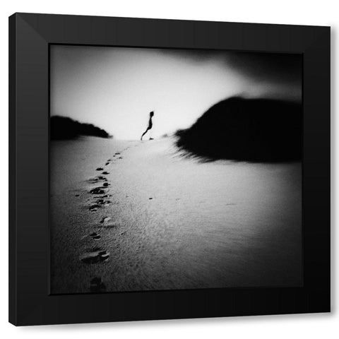 I Dont Think About You Anymore Black Modern Wood Framed Art Print with Double Matting by Correia, Rui