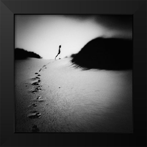 I Dont Think About You Anymore Black Modern Wood Framed Art Print by Correia, Rui