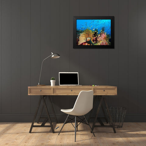 Reef At Cabilao Black Modern Wood Framed Art Print by Jager, Henry