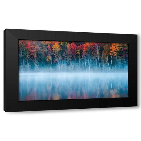 Morning Reflection Black Modern Wood Framed Art Print with Double Matting by Fan, John