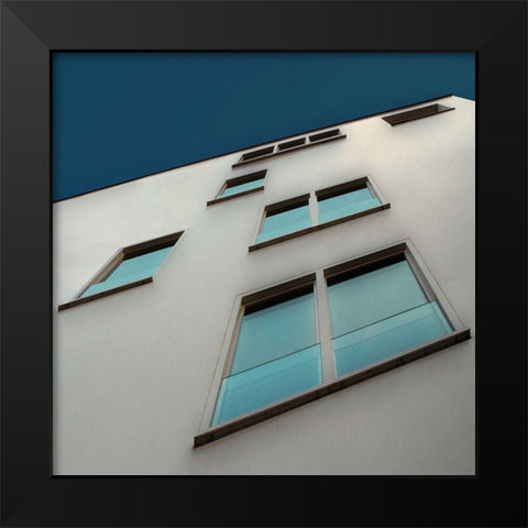 Ten Little Windows Ii Black Modern Wood Framed Art Print by Claes, Gilbert