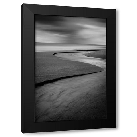 The Serpent Black Modern Wood Framed Art Print with Double Matting by Economou, Costas