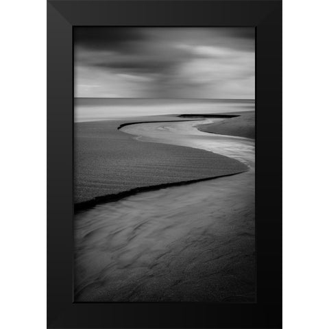 The Serpent Black Modern Wood Framed Art Print by Economou, Costas