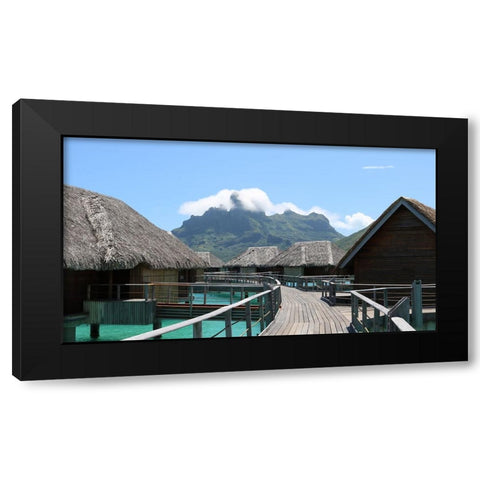 Bora Bora Black Modern Wood Framed Art Print by Daniel, Nick