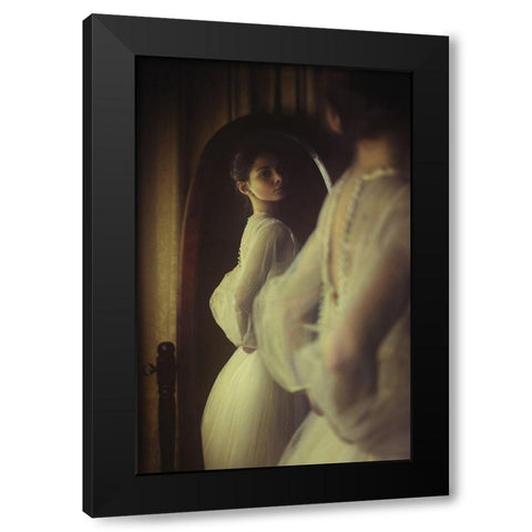 Mora Black Modern Wood Framed Art Print by Russocka, Magdalena