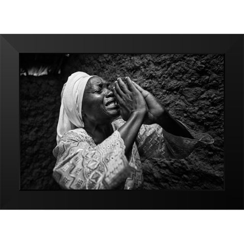 Imarika-To Be Stable-Breaking The Spell Black Modern Wood Framed Art Print by Mirzaie, Foad