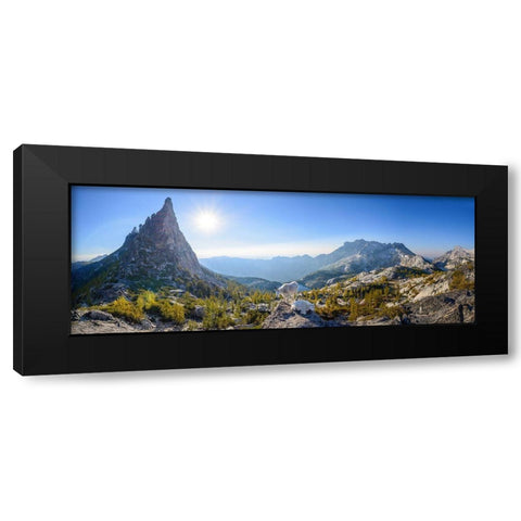 Enchantment: Prusik Pass Panorama Black Modern Wood Framed Art Print with Double Matting by Deng, Yumian