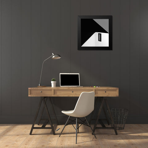 Black Window Black Modern Wood Framed Art Print by Azevedo, Olavo