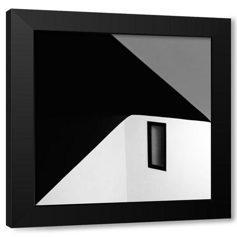 Black Window Black Modern Wood Framed Art Print with Double Matting by Azevedo, Olavo