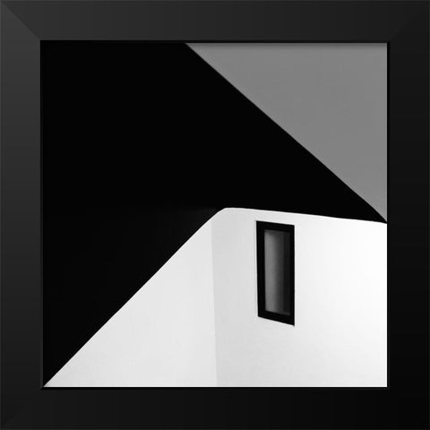 Black Window Black Modern Wood Framed Art Print by Azevedo, Olavo