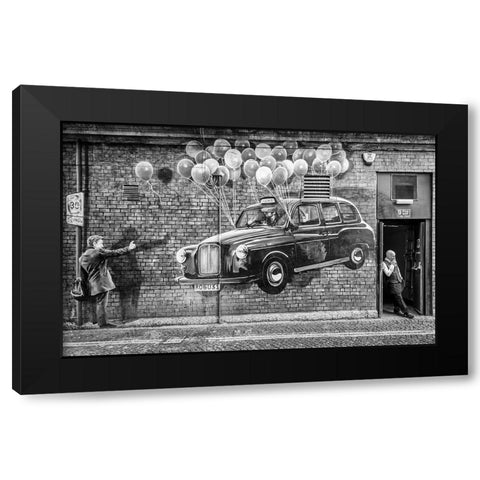 Smoke Break Black Modern Wood Framed Art Print with Double Matting by Vidic Grah, Anita