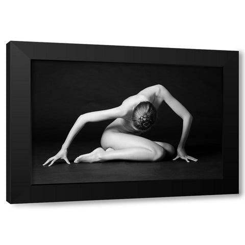 Rubia Black Modern Wood Framed Art Print by AndyD10