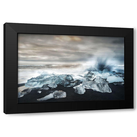 Water And Ice ! Black Modern Wood Framed Art Print with Double Matting by Forns, Alfred