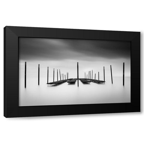 The Oyster Bar Black Modern Wood Framed Art Print by Staelens, Christophe