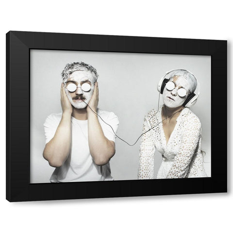 M U S I C ? Black Modern Wood Framed Art Print by Serra, Damiano