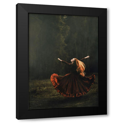 Butterfly Black Modern Wood Framed Art Print with Double Matting by Russocka, Magdalena