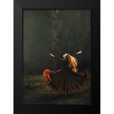 Butterfly Black Modern Wood Framed Art Print by Russocka, Magdalena