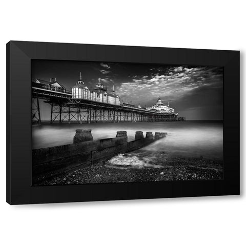 The Pier Black Modern Wood Framed Art Print with Double Matting by Vanhamme, Lidia