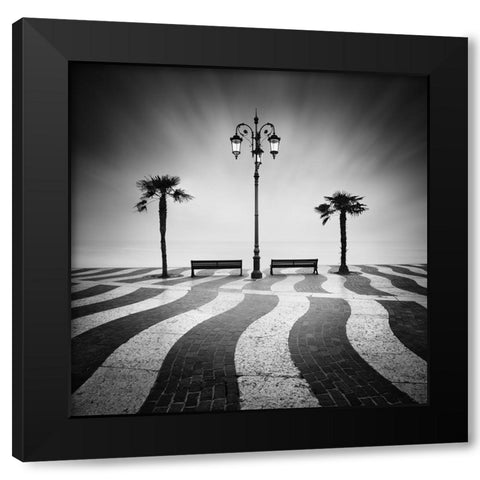 Promenade... Black Modern Wood Framed Art Print with Double Matting by Rericha, Daniel