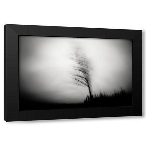 Shadow Dancer Black Modern Wood Framed Art Print with Double Matting by Fuhg, Dorit